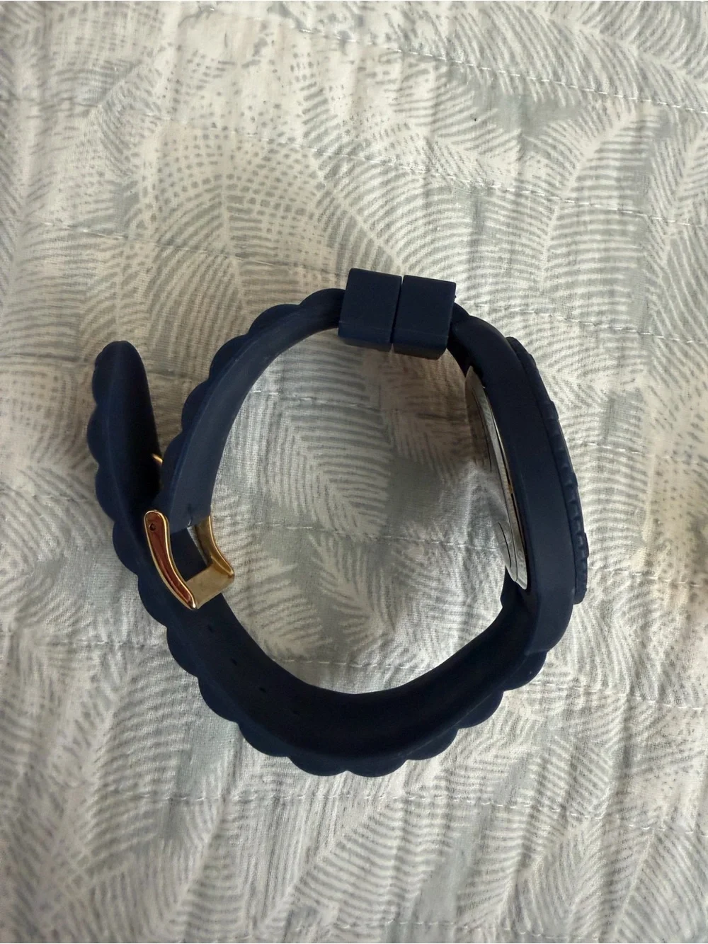 Versus Versace Navy and Gold Silicone Bracelet Watch